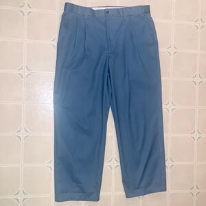 Light Blue Vintage Arnold Palmer Pleated Cotton Blend Trousers (36” waist)